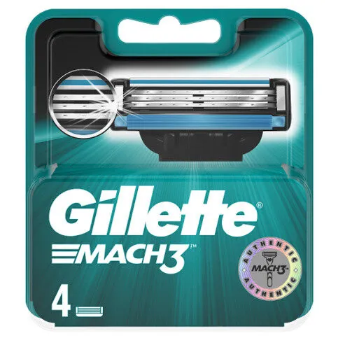 Gillette Mach 3 Blade 4 Pack