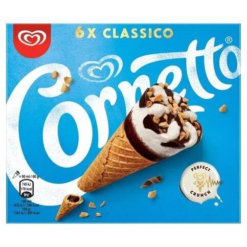 Walls Cornetto Classic 6 Pack 540ml