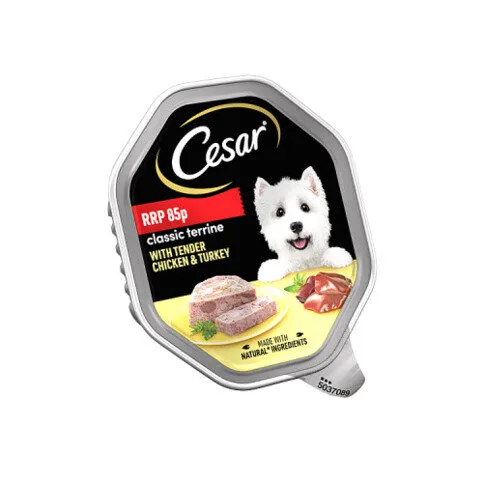 Cesar Classics Terrine Wet Dog Food with Chicken and Turkey in Loaf 150g