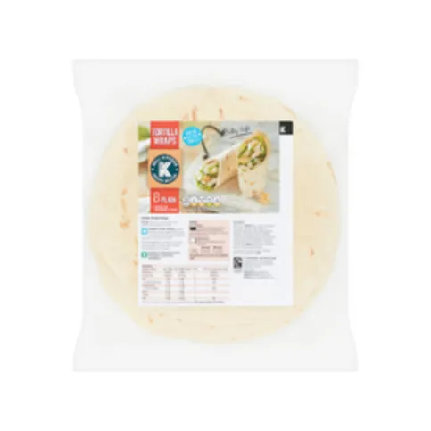 Deli Kitchen Plain Tortilla Wraps 8 Pack 496g