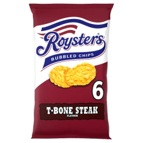 Roysters Bubbled Chips T-Bone Steak Flavour 6 x 21g